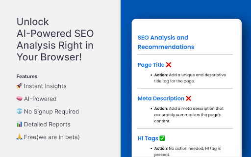 SEO PollyAI Analyzer - 谷歌插件