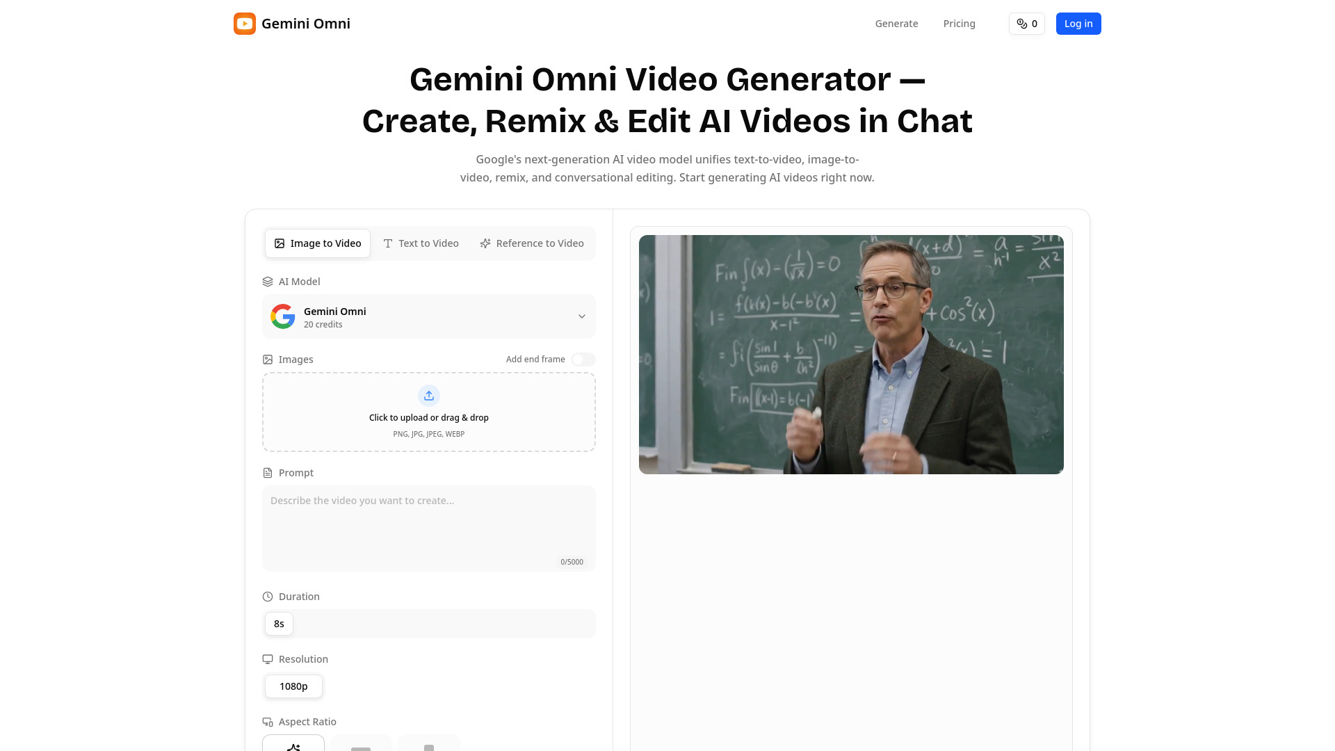 Gemini Omni Video Generator