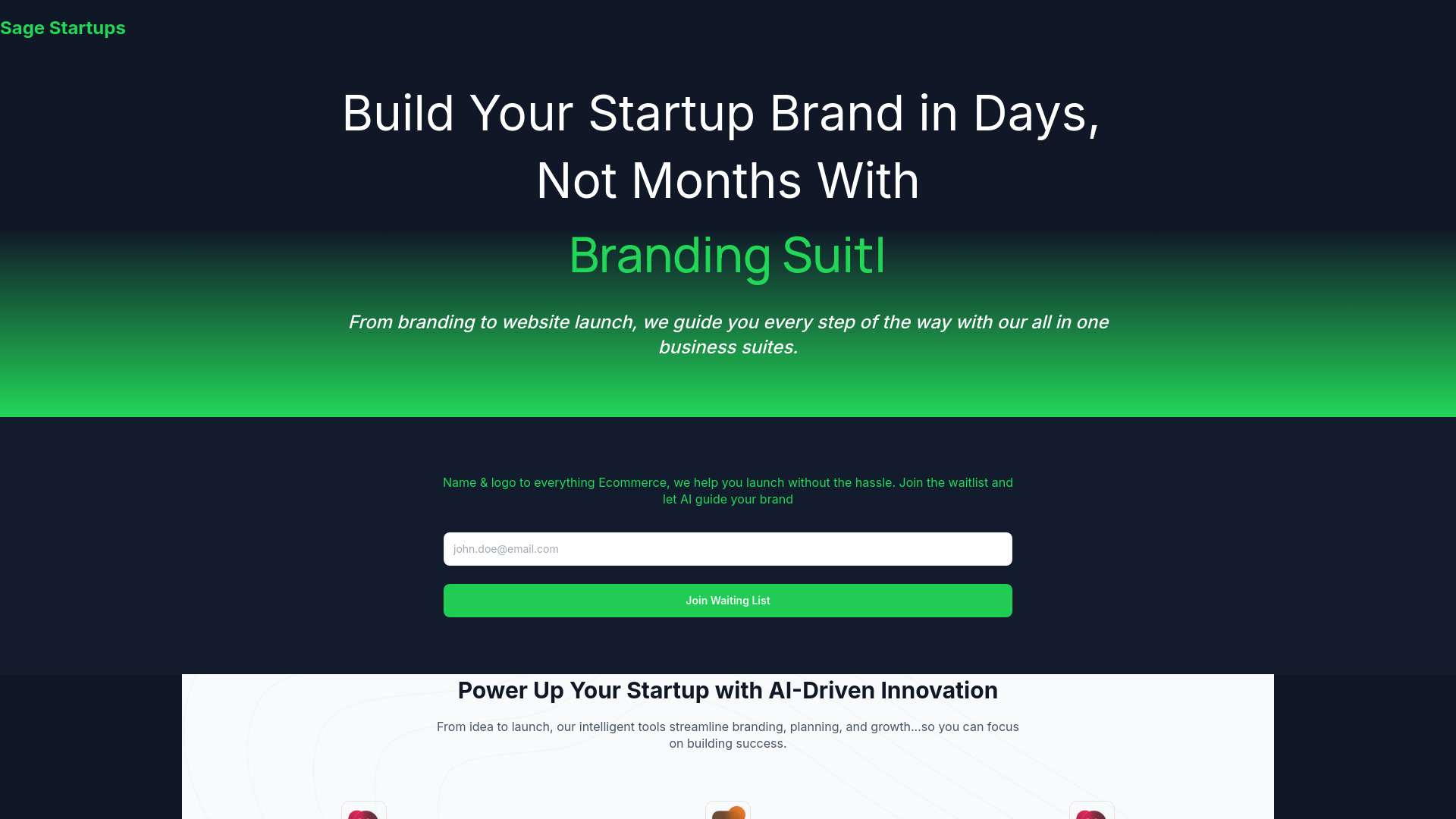 Sage Startup AI