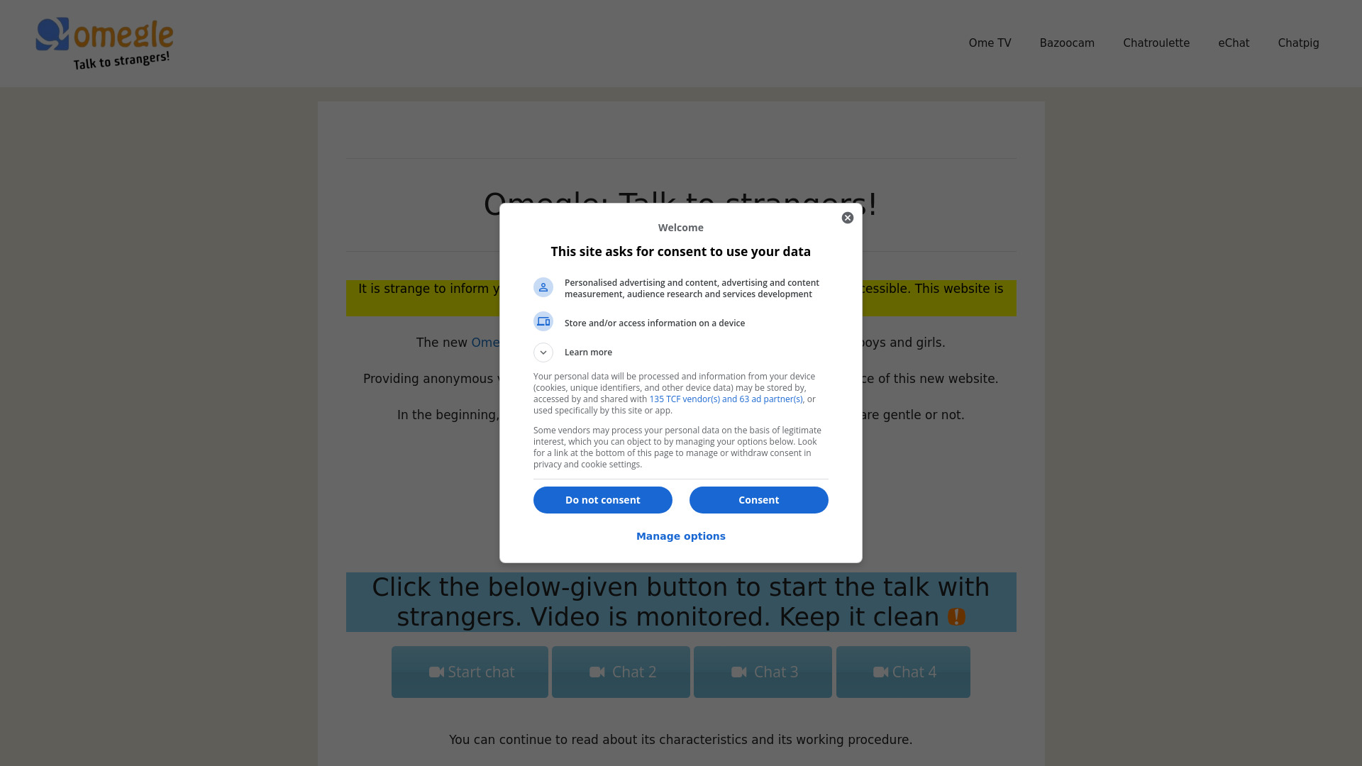 Omegle: Talk to strangers!
