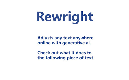 Rewright - 谷歌插件