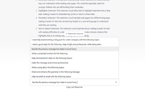 ChatGPT Assistant - Autocomplete Prompts - 谷歌插件