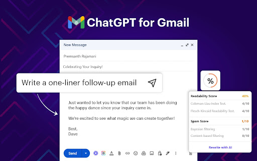ChatGPT for Gmail - 谷歌插件