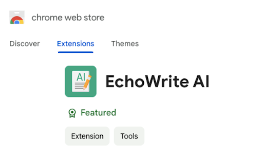 EchoWrite AI - 谷歌插件