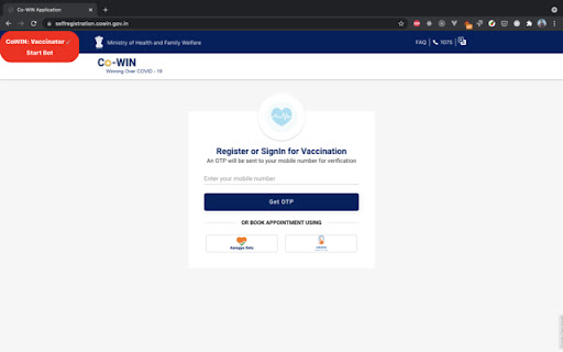 CoWIN Vaccine Booking Bot - 谷歌插件