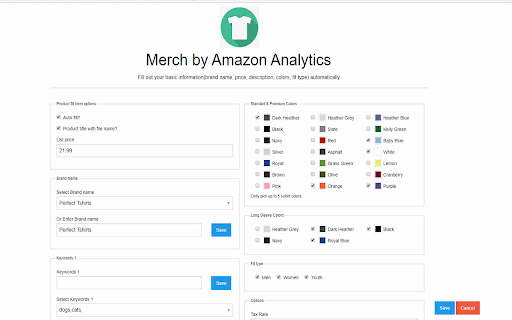 Merch by Amazon Sales Management Extension - 谷歌插件