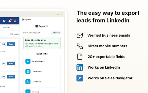 LinkedIn Sales Navigator Lead Exporter - 谷歌插件