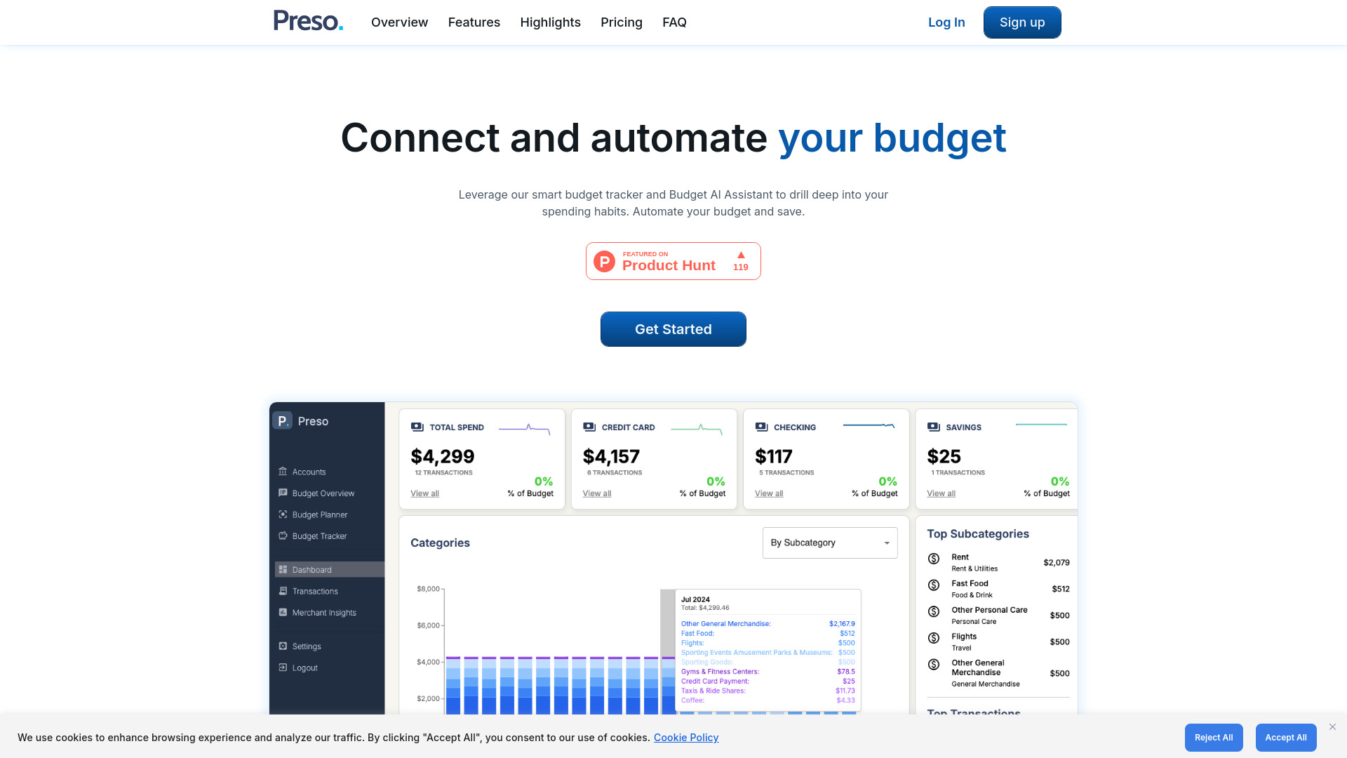 Preso Budget