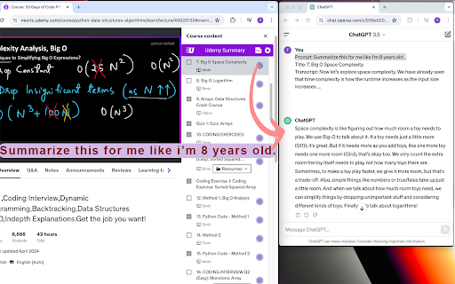 Udemy Summary: Harness the Power of ChatGPT - 谷歌插件