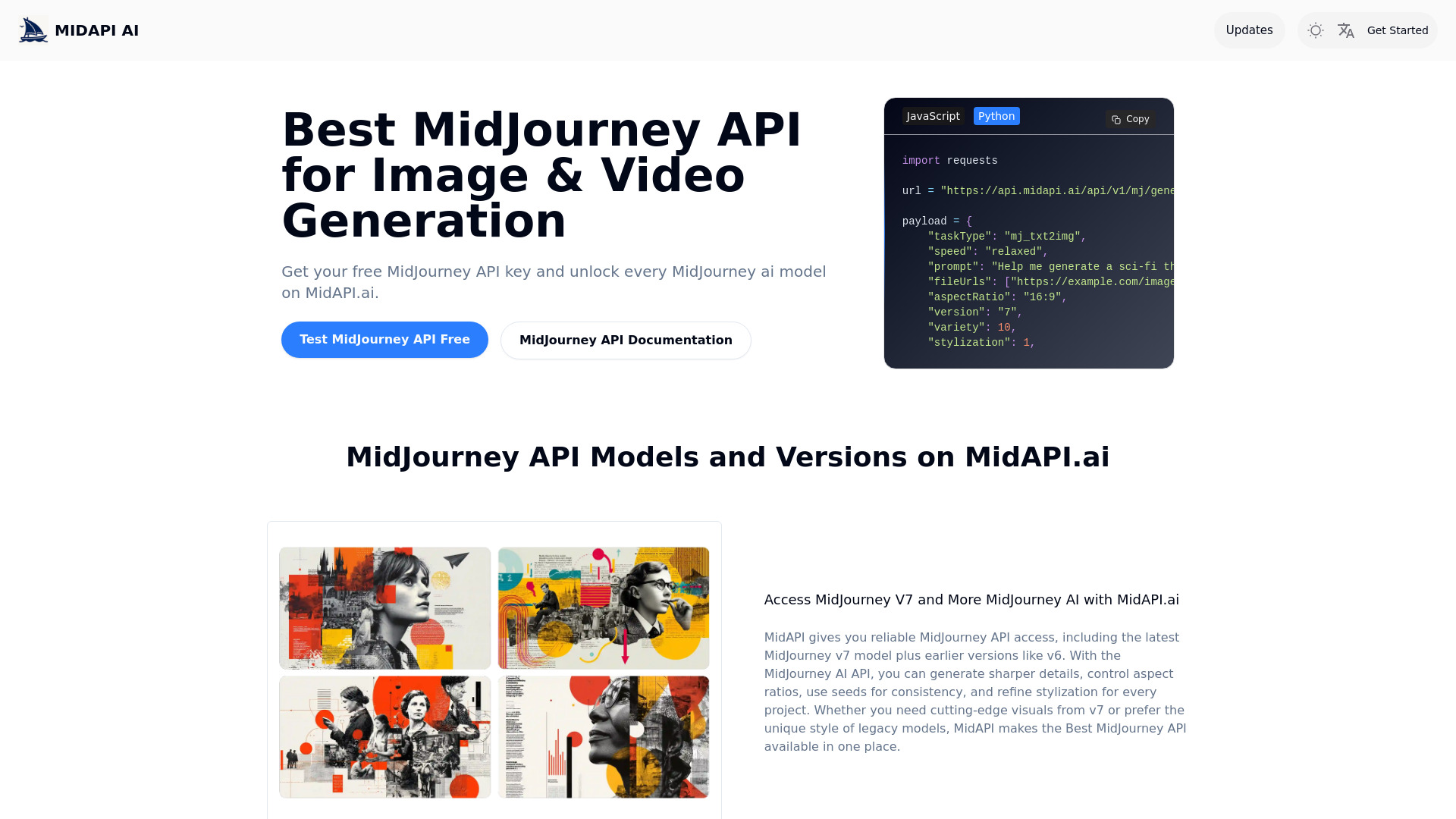 MidJourney API (Unofficial)