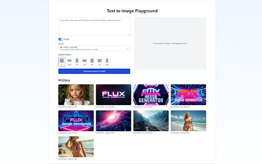 Flux Image Generator - 谷歌插件