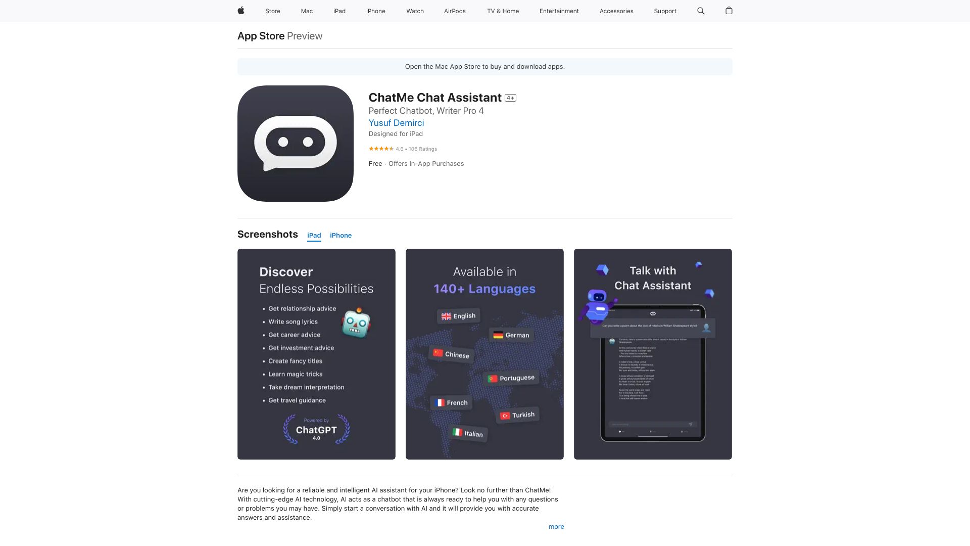 ChatMe Chat Assistant