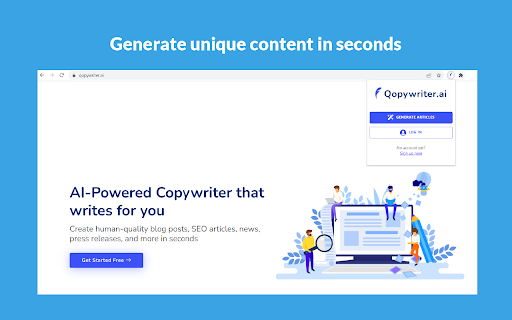 AI content generator - 谷歌插件