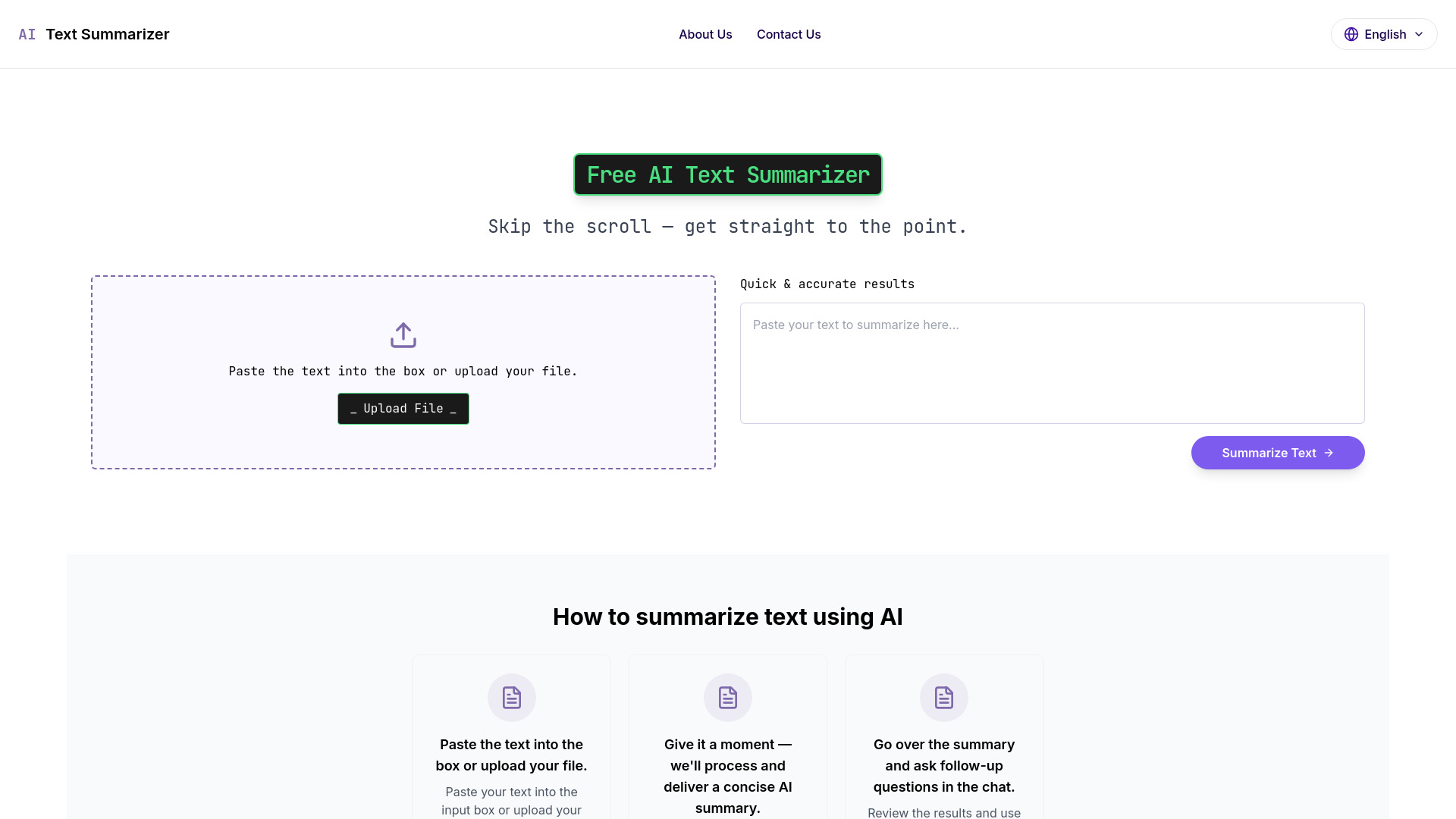 AI Text Summarizer