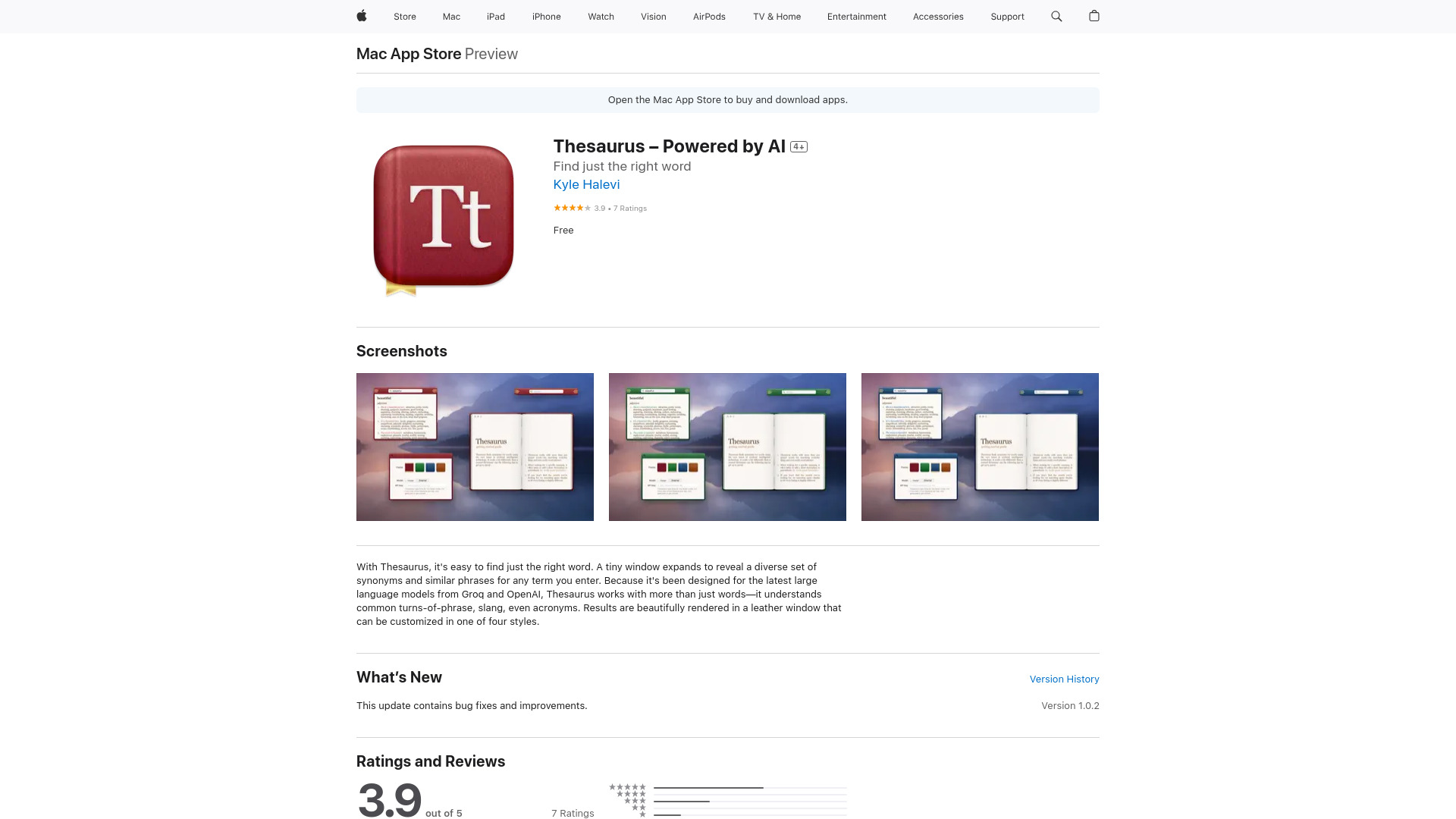 Thesaurus – Powered by AI