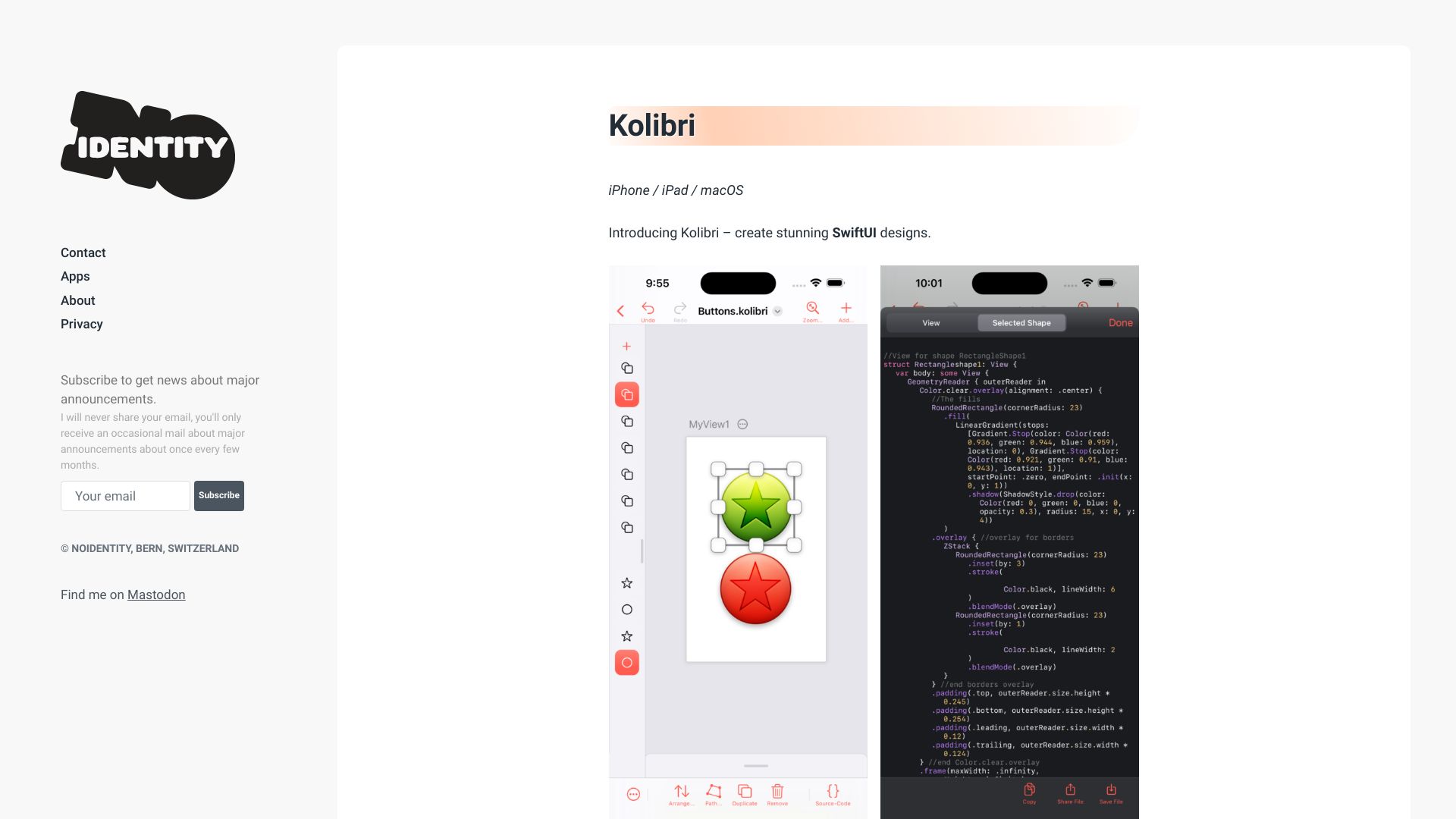 No Identity Apps