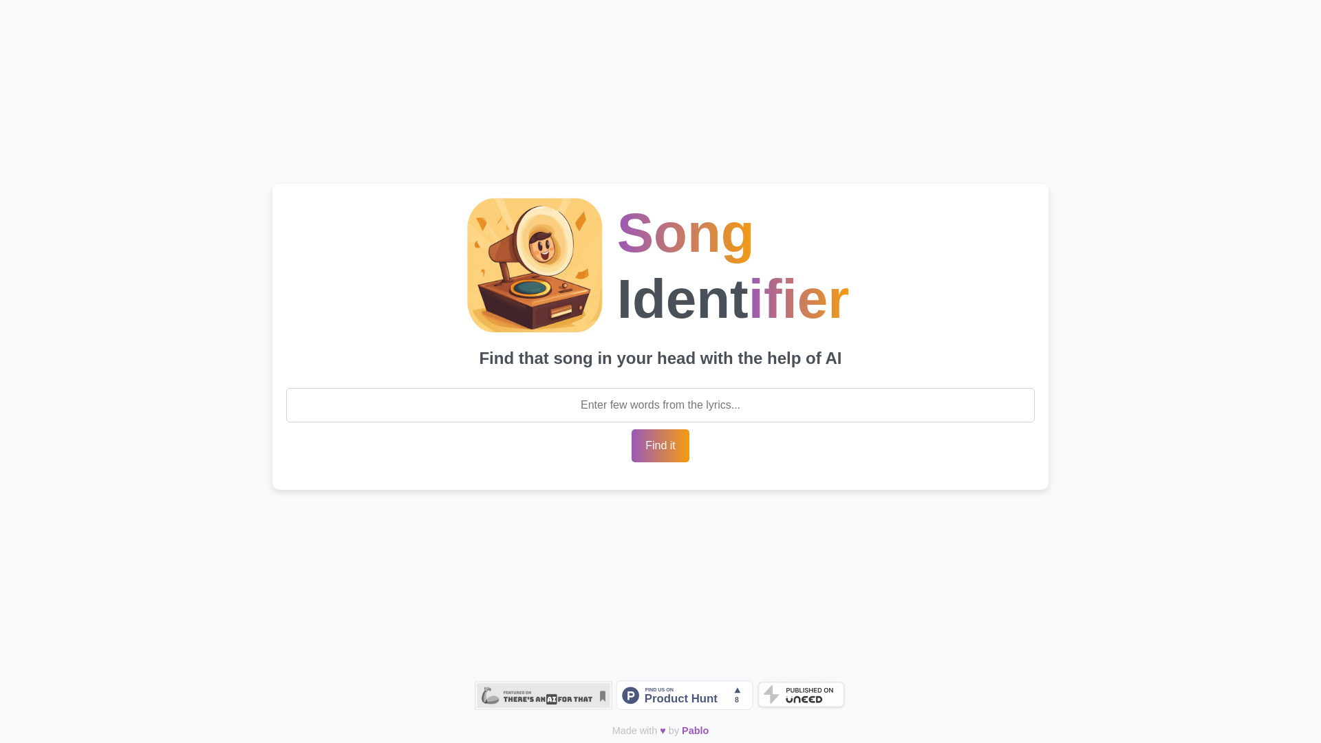 Songifier Song Identifier