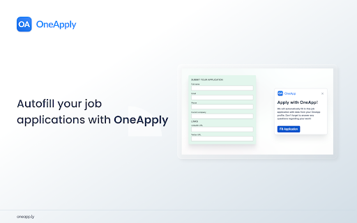 One Click Job Application - 谷歌插件