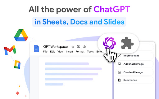 GPT for Google Sheets™ Docs™ and Slides™ - 谷歌插件