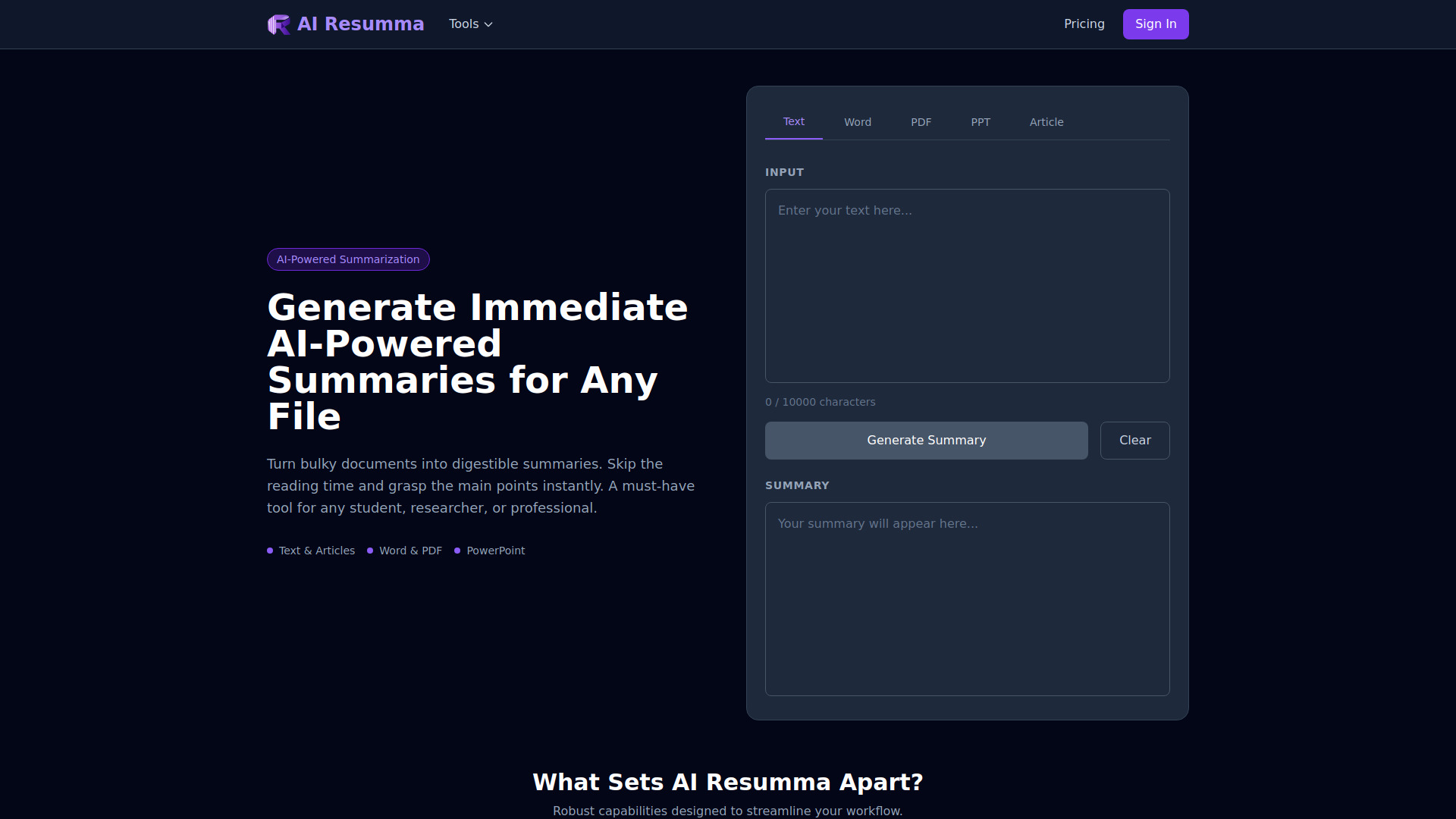 AI Resumma