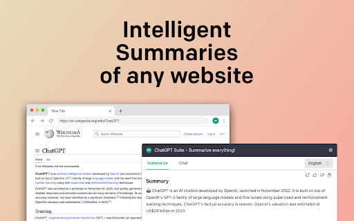 ChatGPT » Summarize & Chat - 谷歌插件