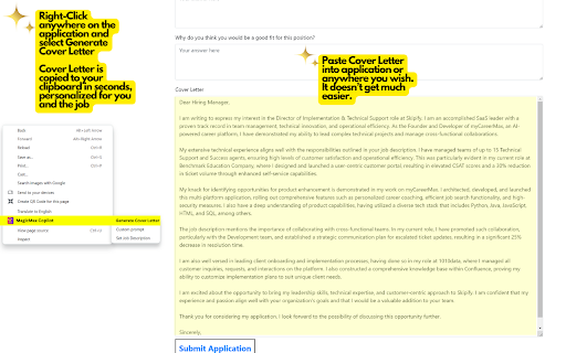 MagicMax: Application Copilot by myCareerMax - 谷歌插件