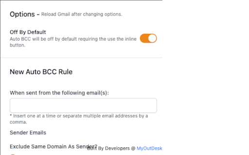 Automatic CC & BCC for Gmail - 谷歌插件