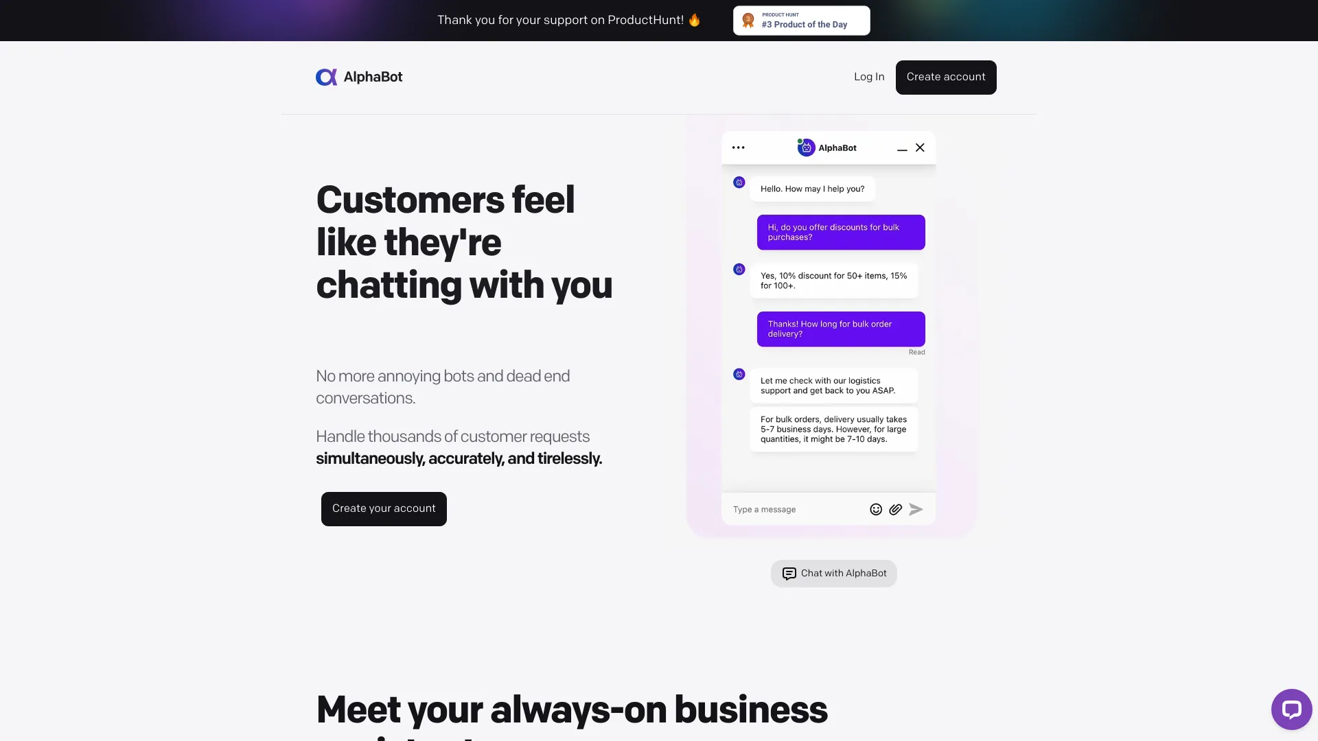AlphaBot & LiveChat