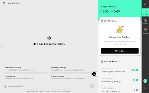MetaMask + Chat-GPT Dataset Reward System - 谷歌插件