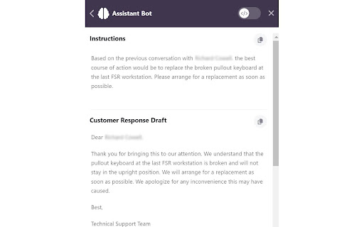 Kayako Agent Assistant Bot - 谷歌插件