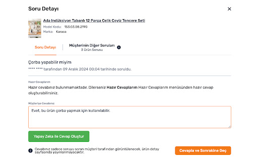 Ücretsiz Yapay Zeka Müşteri Temsilcisi - 谷歌插件