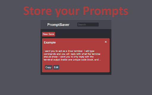 PromptSaver - 谷歌插件