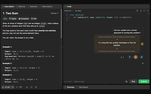 Leetcode Walkthrough - 谷歌插件