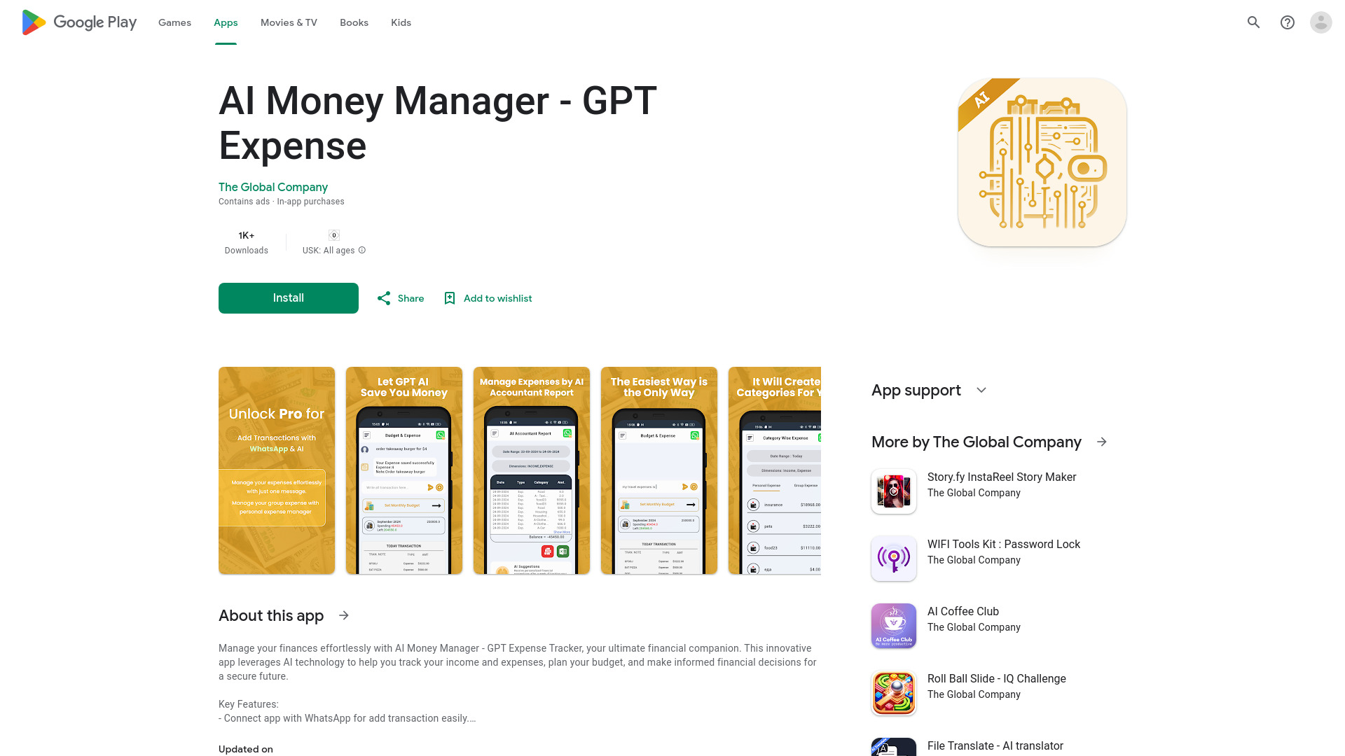 AI Money Manager - GPT Expense