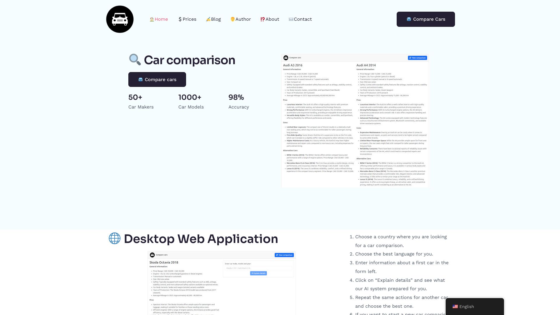 Car Comparison AI