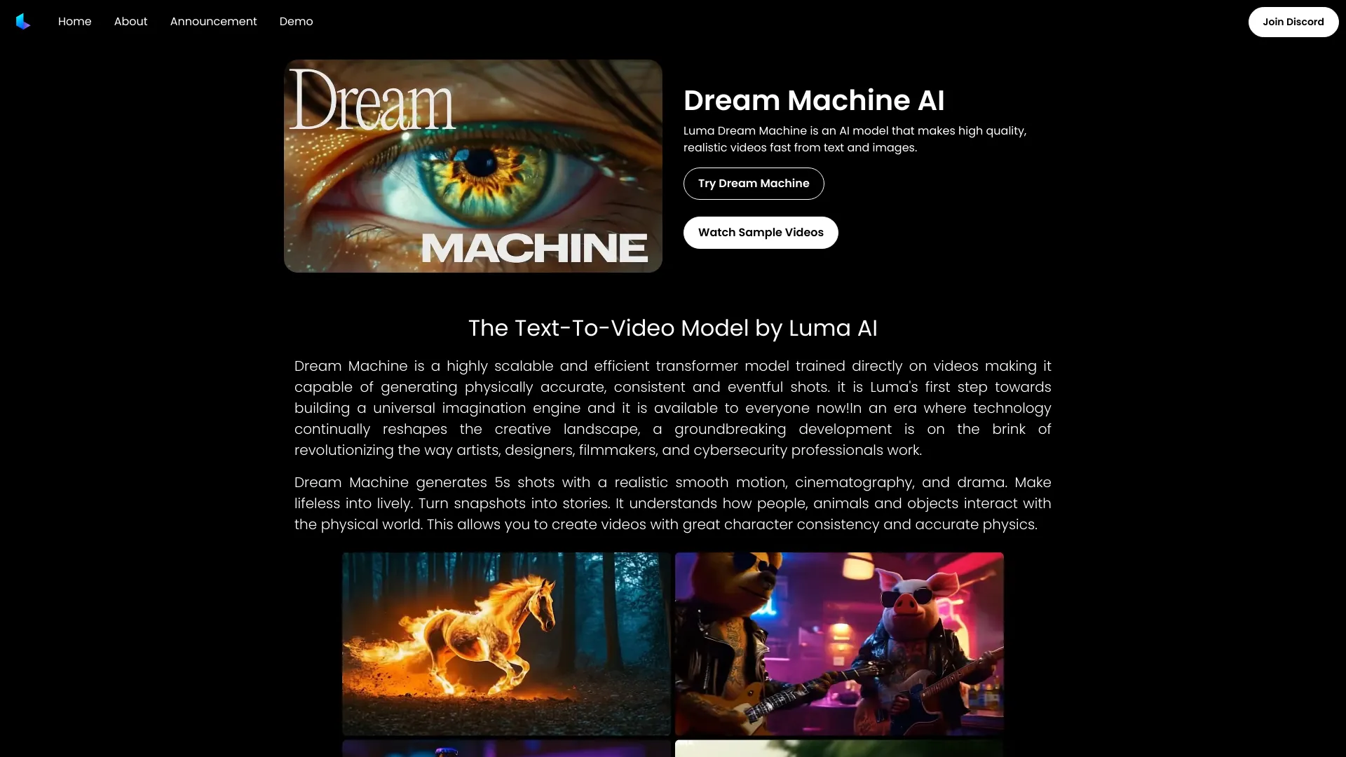 Luma Dream Machine