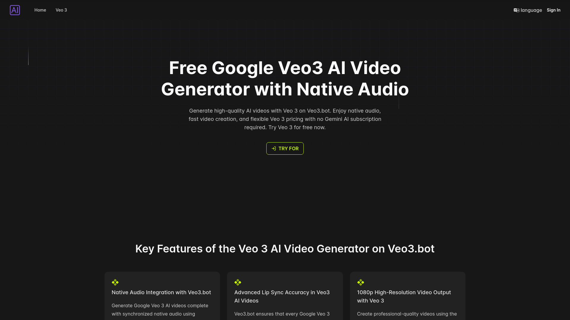 Veo3.bot: Free Access to Google Veo 3 AI Video Generation with Native Audio