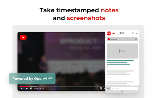 Video notetaking powered by OpenAI API - 谷歌插件