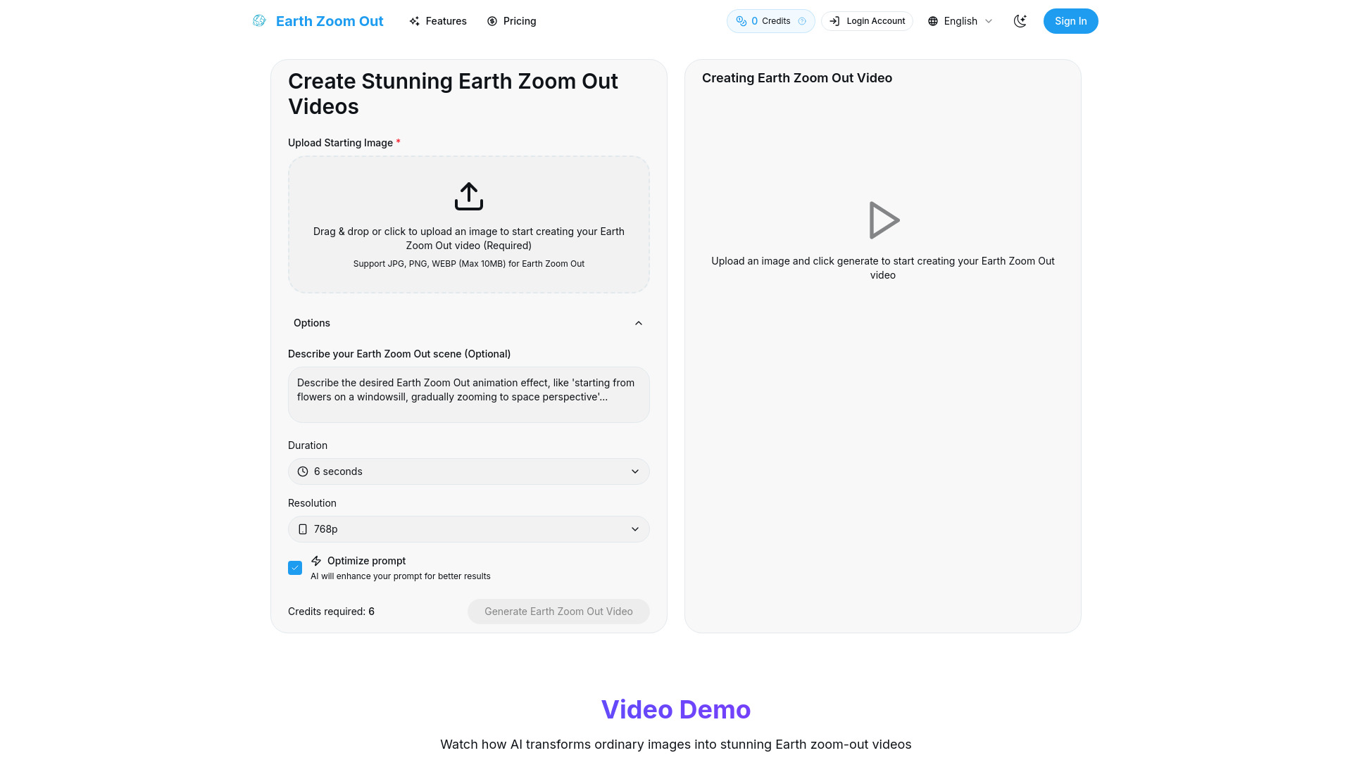 Earth Zoom Out AI