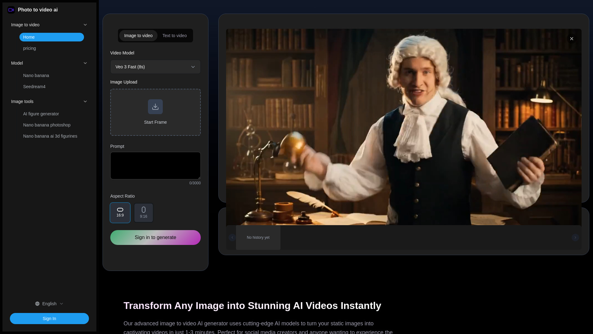 Photo to video ai
