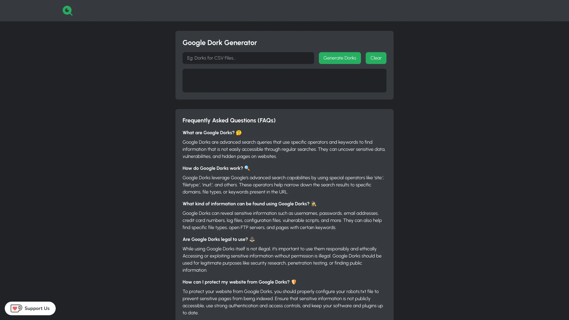 Ubdroid Google Dork Generator