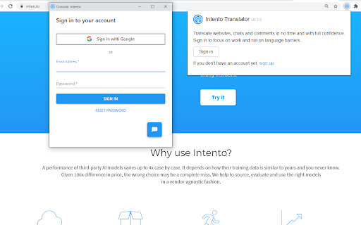 Intento MT Hub Chrome Extension - 谷歌插件