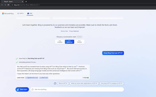 Bing Chat Anywhere - 谷歌插件