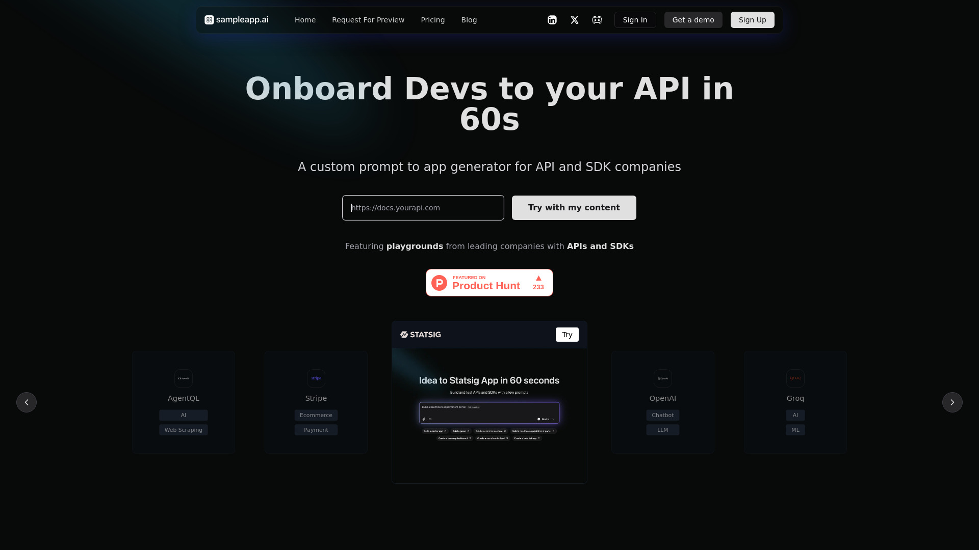 SampleApp.ai