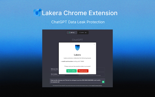 Lakera - ChatGPT Data Leak Protection - 谷歌插件