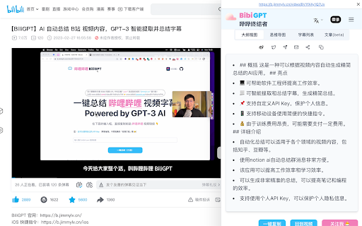 BibiGPT.co - 谷歌插件
