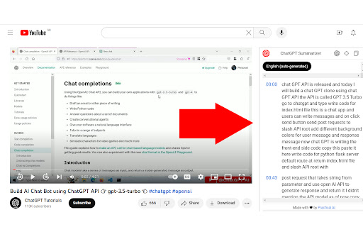 YouTube Video Summarizer - 谷歌插件