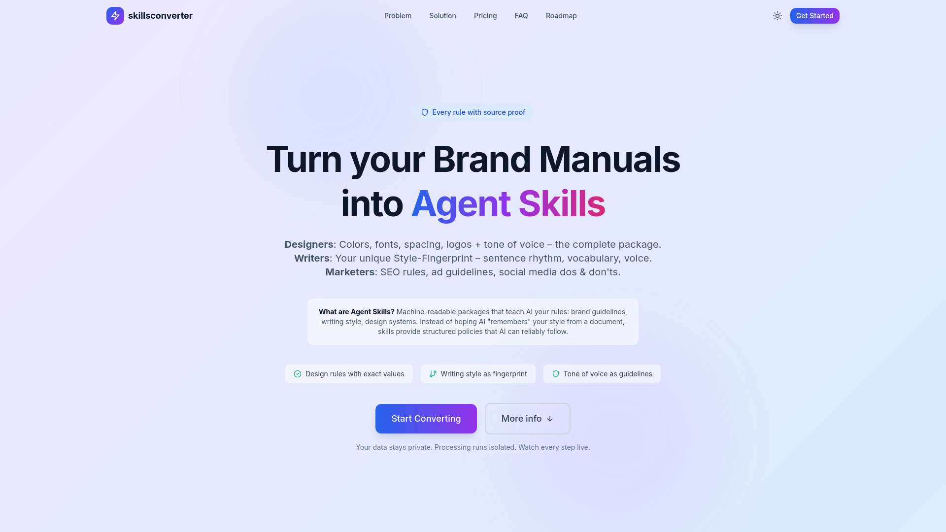 SkillsConverter – Turn your brand manual into an AI-ready Skill Pack