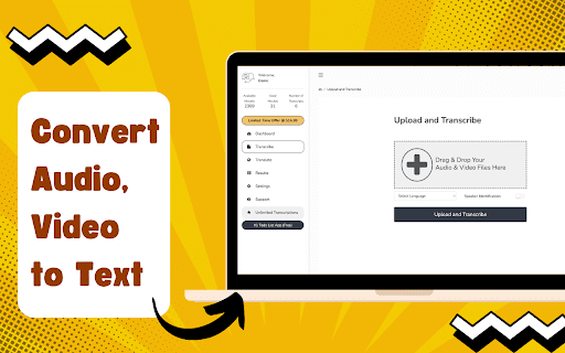 Free Unlimited Audio, Video to text Transcription - 谷歌插件