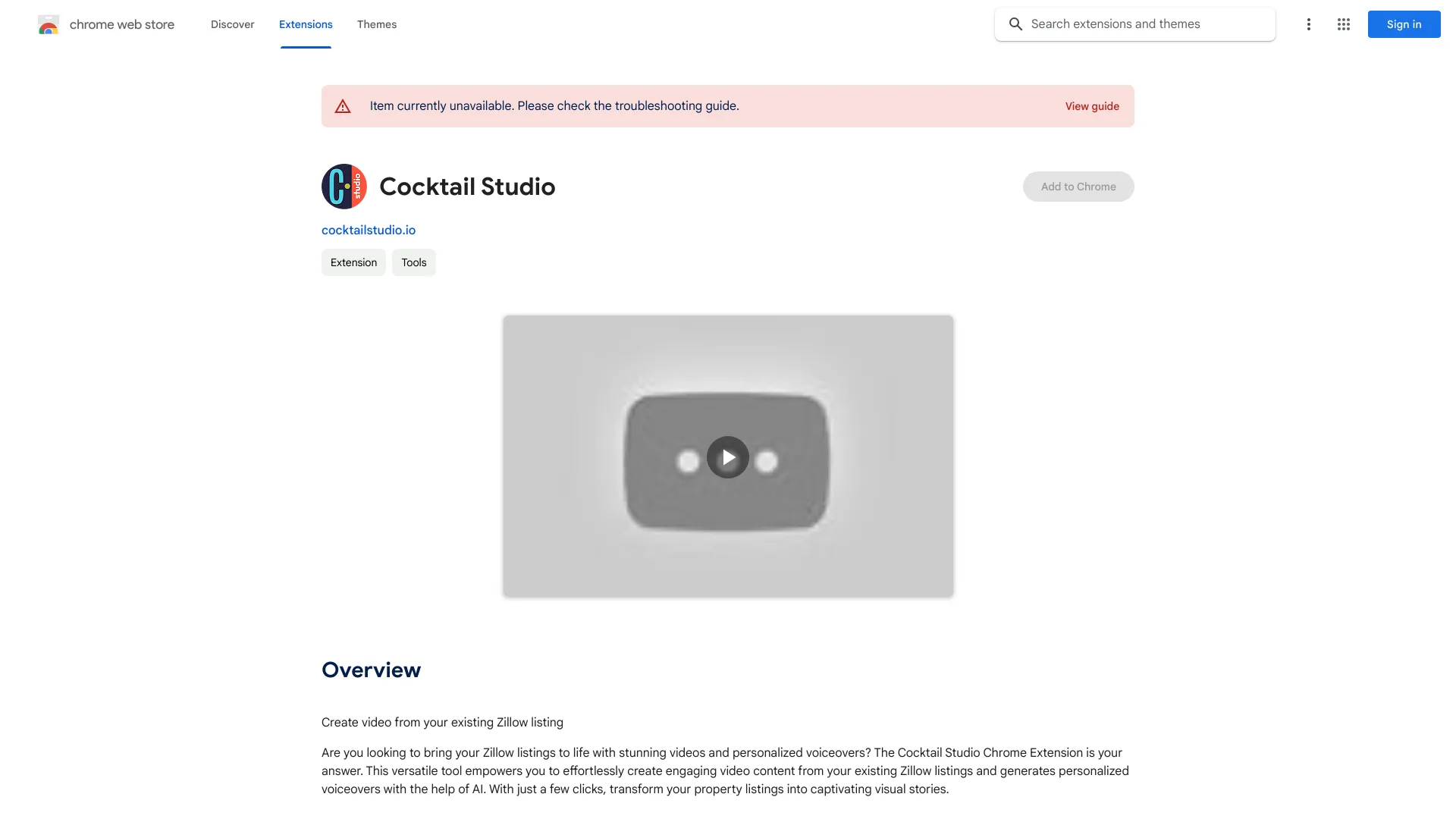 Cocktail Studio Chrome Extension - 谷歌插件